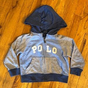 Polo by Ralph Lauren Kids Navy and Light Gray Hoodie